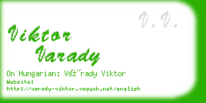 viktor varady business card